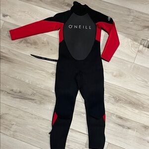 Kids O'Neill Black and Red Full-Body Wetsuit